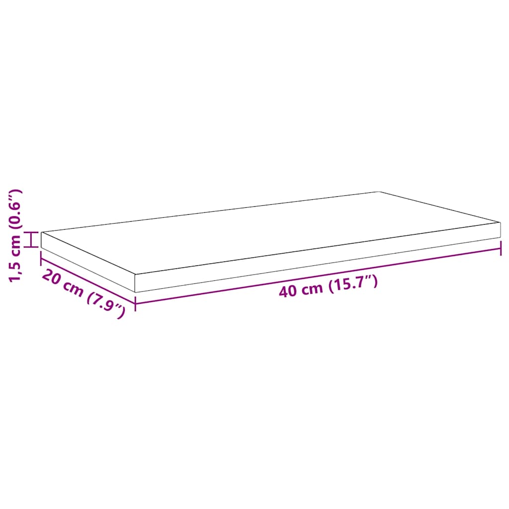 Boghylde Bræt 3 niveauer 4 stk. 40 x 20 x 1,5 cm Sort
