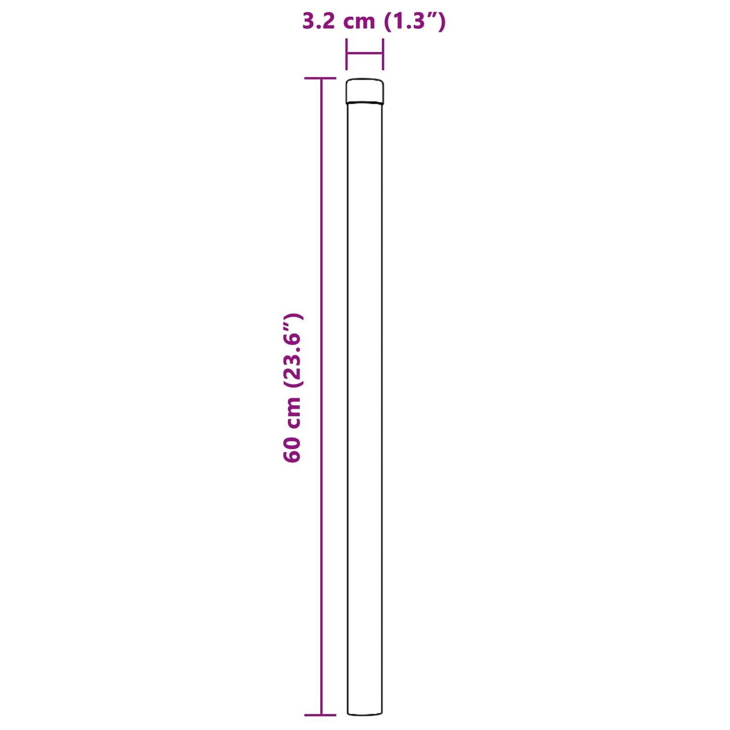 Hegnspæl 12 pcs Grå 60 cm Pulverlakeret Stål