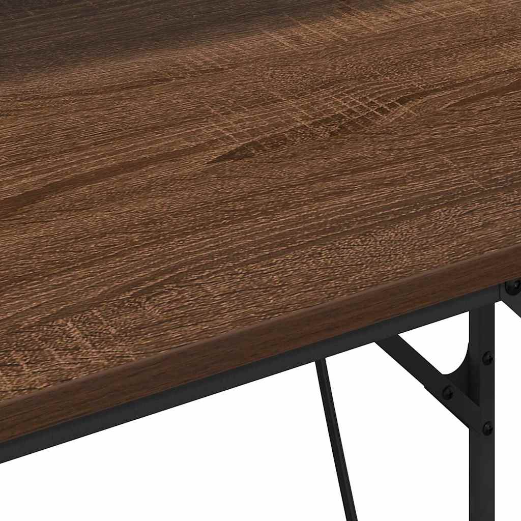 Bord med hylde Brun eg 100 x 50 x 86,5 cm Konstrueret træ