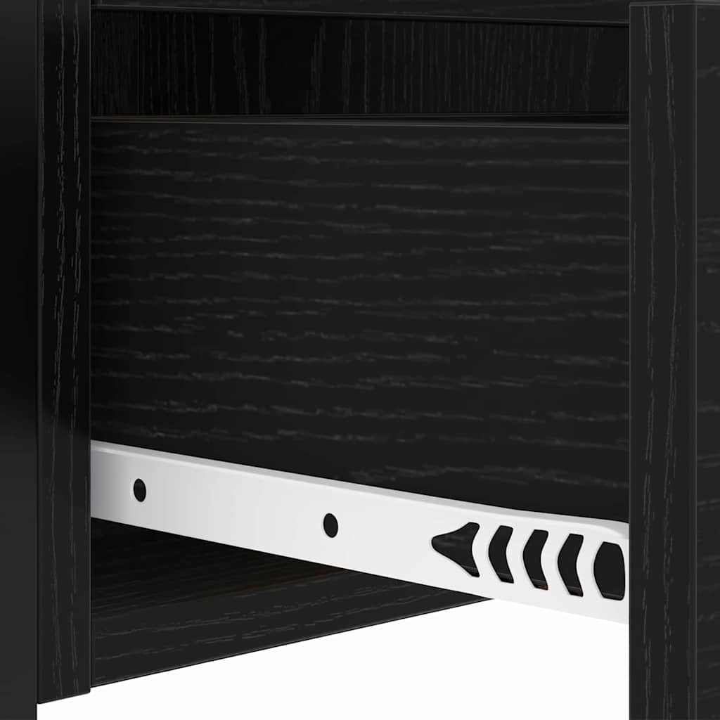 Natskab 2 pcs Sort eg 40 x 31 x 60 cm Konstrueret træ