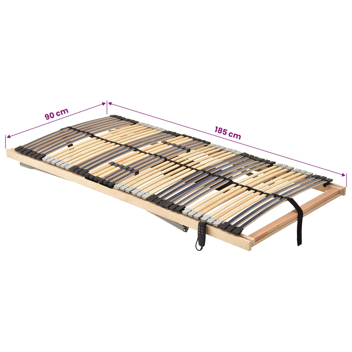 Lamelbund Brun 90 x 190 cm Solid bøg