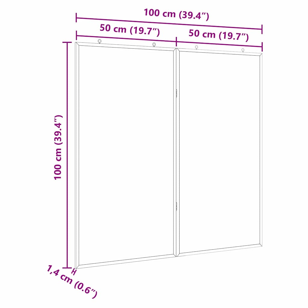 Bulletin Tavle Hvid 100 x 100 x 1,4 cm Massivt fyrretræ