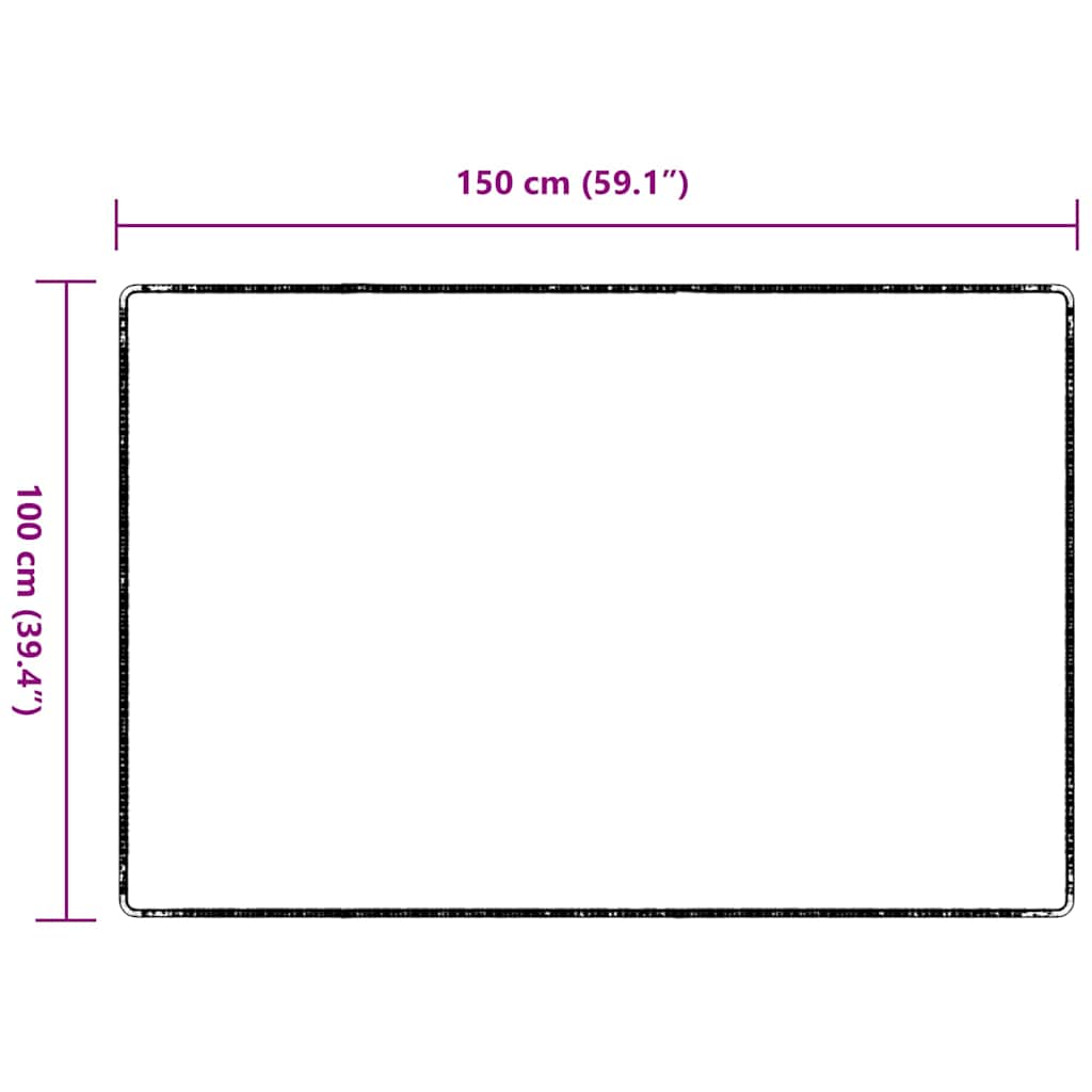 Tæppe Runner Lysegrå 100 x 150 cm 100% Polypropylen