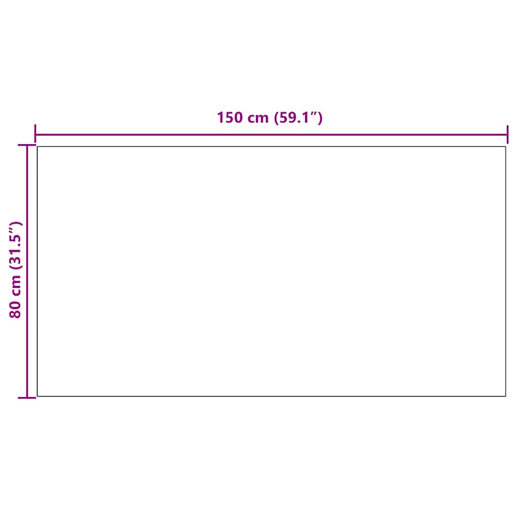 Tæppe Runner Grå 80 x 150 cm Stof
