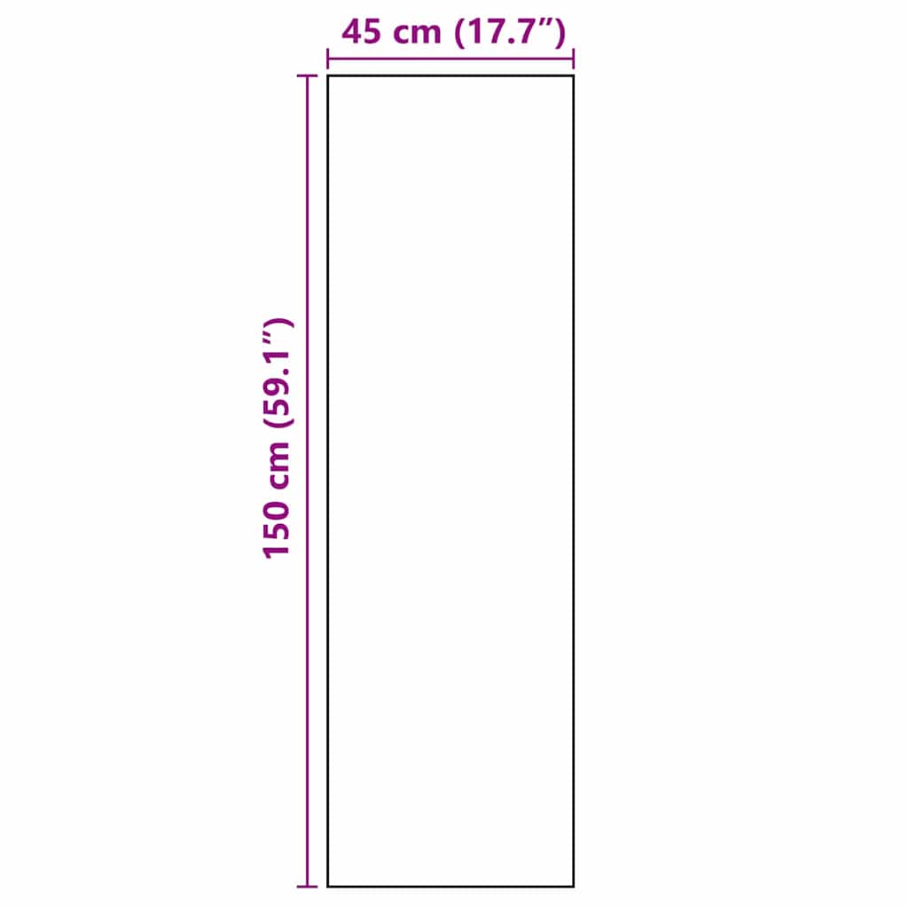 Køkken tæppe Sort 150 x 45 cm Fløjl