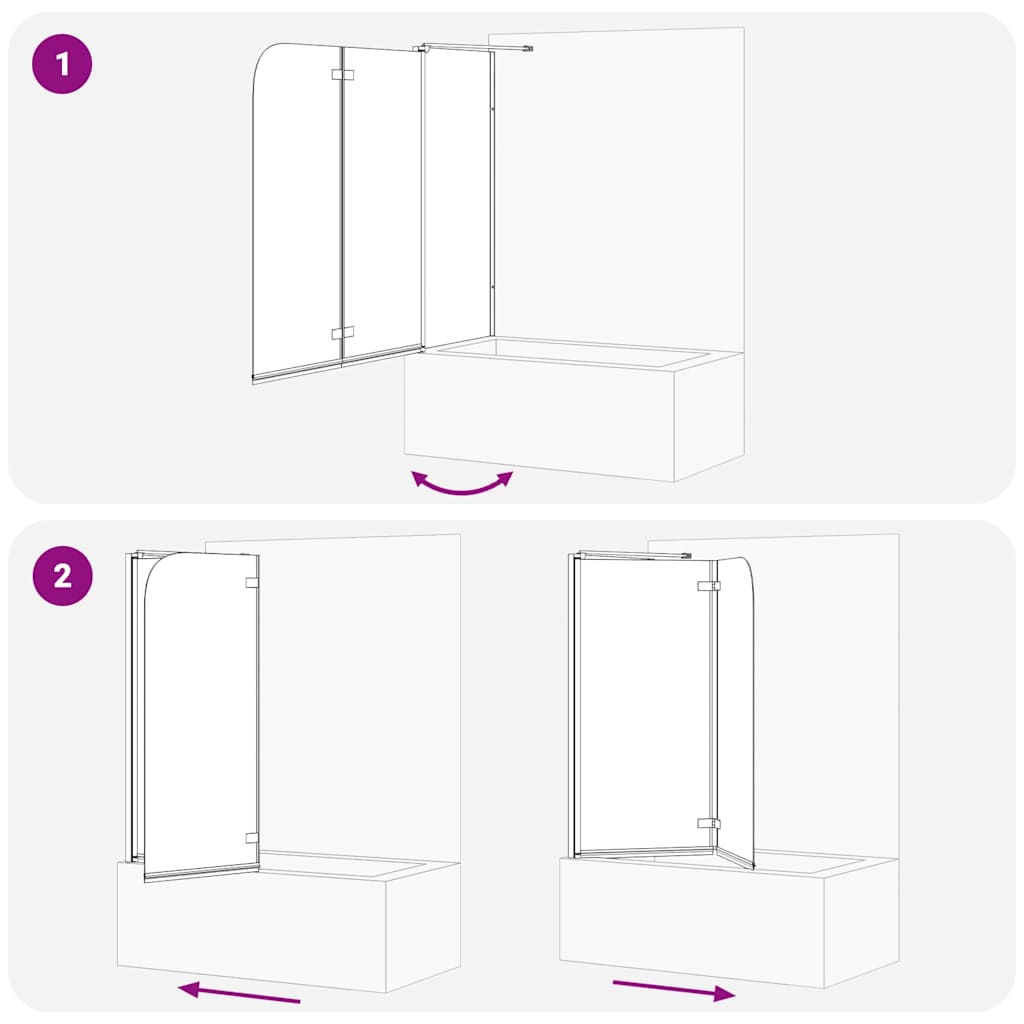 Bruser Indhegning Sort 120 x 68 x 130 cm ESG Glas og Aluminium