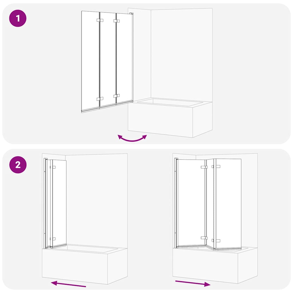 Bruser Indhegning Sort 130 x 138 cm ESG Glas og Aluminium
