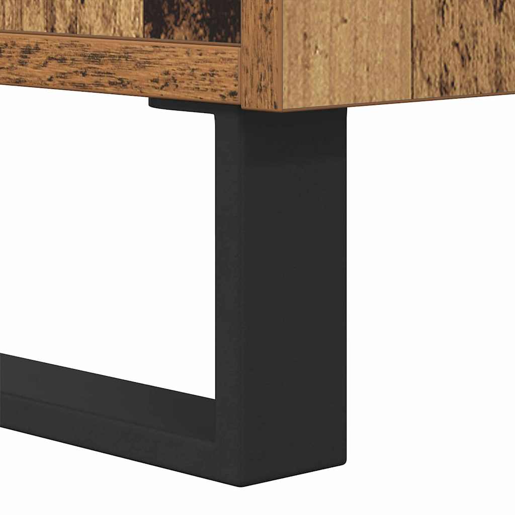 Sideboard Gammelt træ 34,5 x 34 x 90 cm Ingeniørt træ og jern