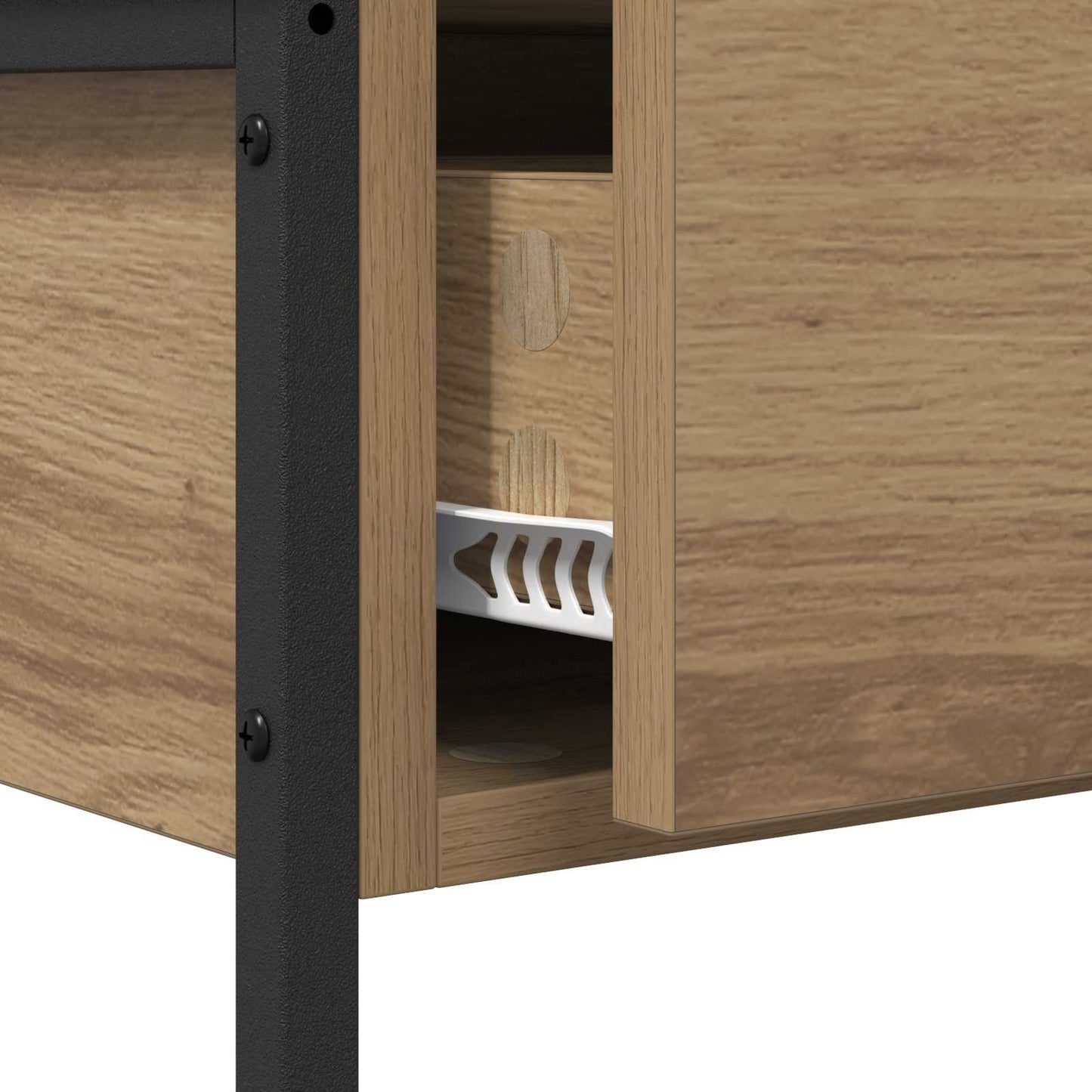 Konsolbord Artisan Egetræ 75 x 34,5 x 75 cm Konstrueret træ