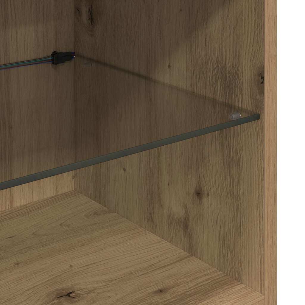 Væghængte TV skabe 2 pcs Artisan Egetræ 30,5 x 30 x 60 cm