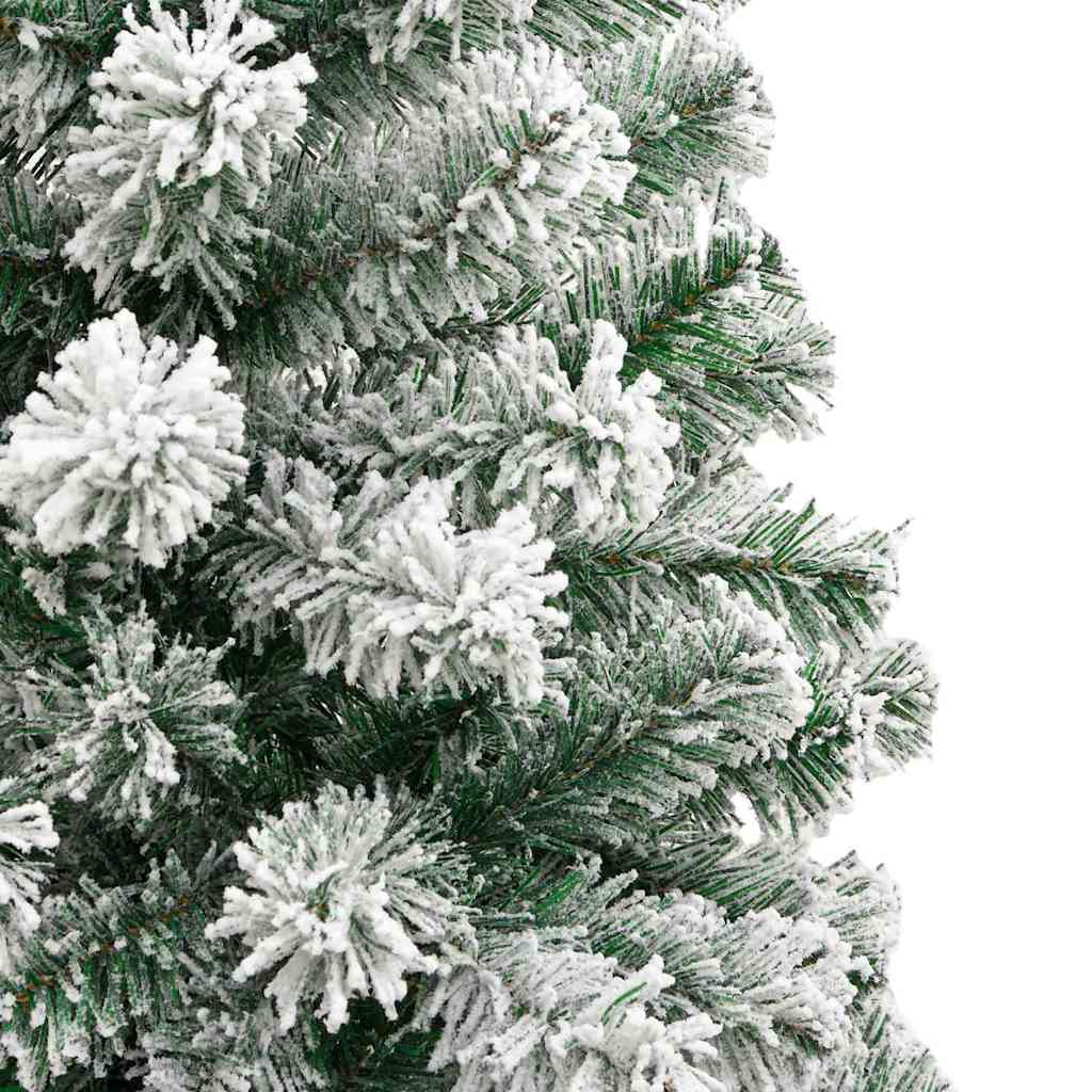 Kunstigt Hinged Juletræ med 300 LED'er Grøn og Hvid 210 cm