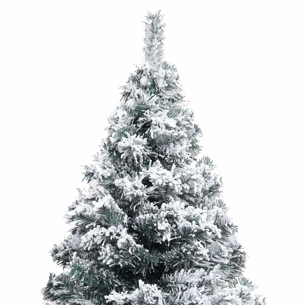 Kunstigt juletræ med stativ Hvid 150 cm PVC og Stål og Plastik