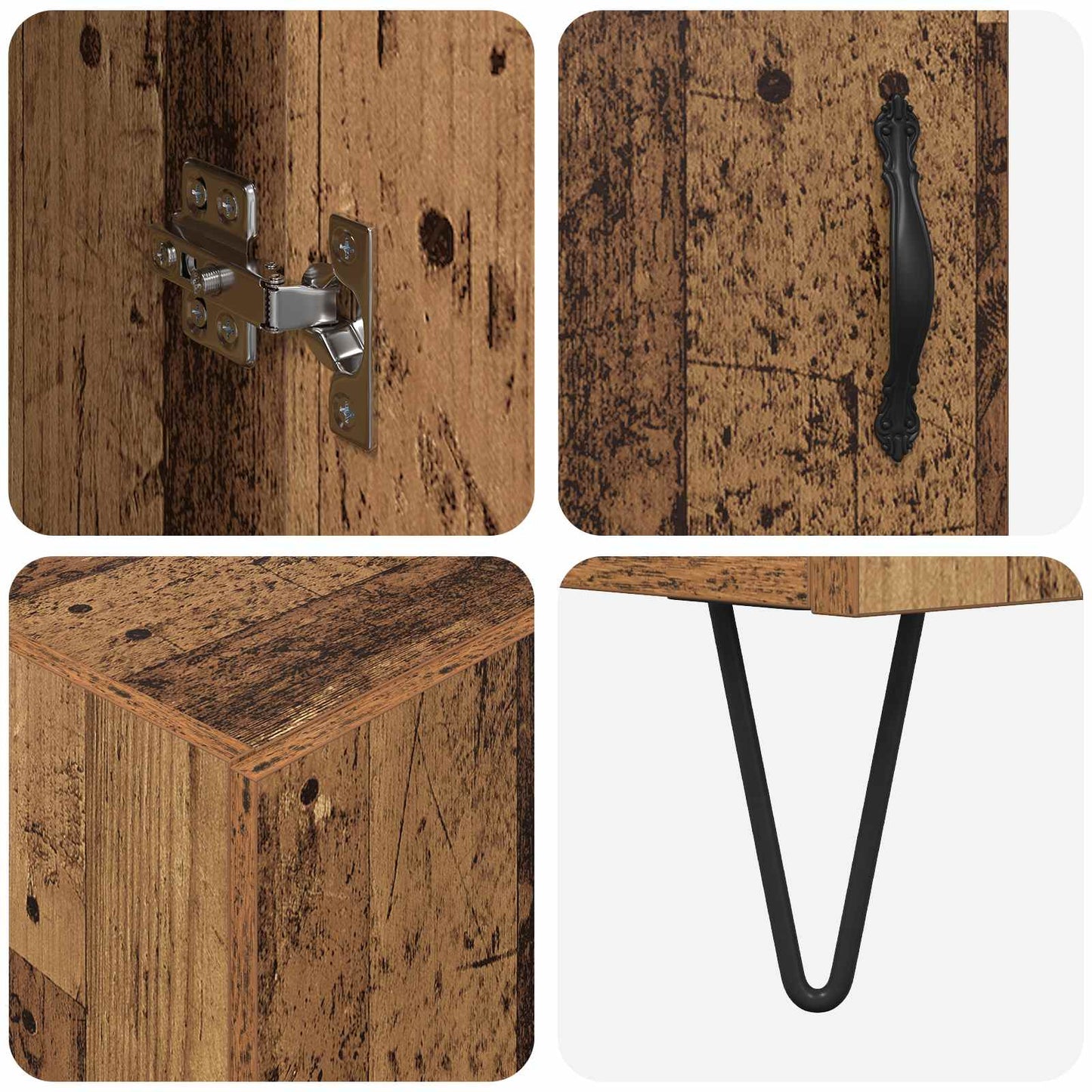 Highboard Gammelt træ 69,5 x 34 x 180 cm Konstrueret træ