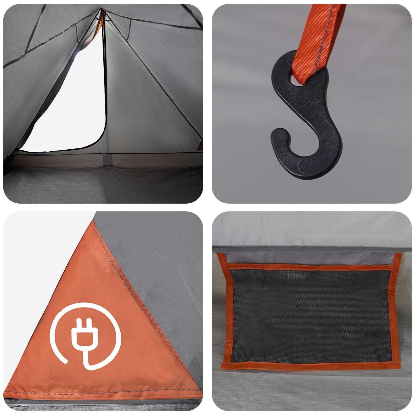 Backpacking Telt Grå og orange 4-personers