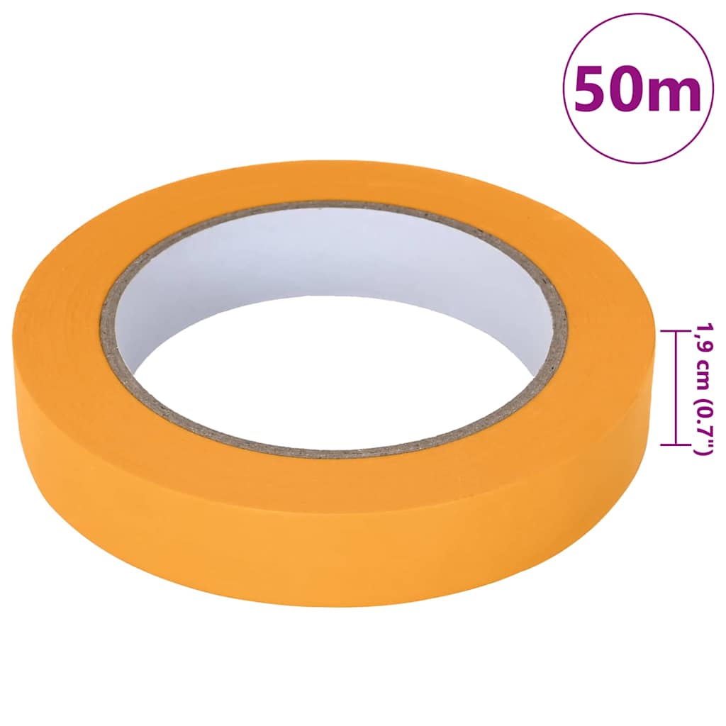 Maler Maskeringstape 50 pcs Gul 19mm x 50m Papir
