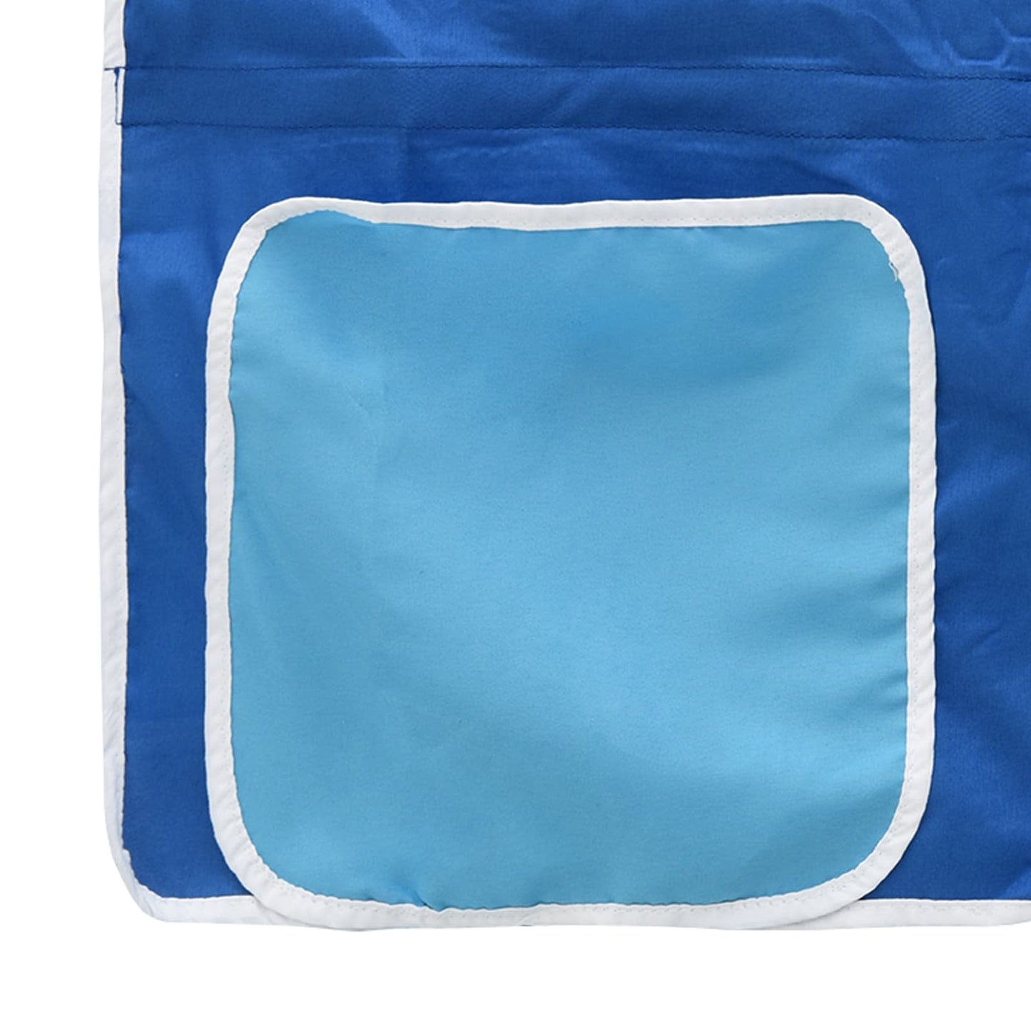 Børns Loft Seng Ramme Ensfarvet Sort og Blå 107 x 203 cm Metal
