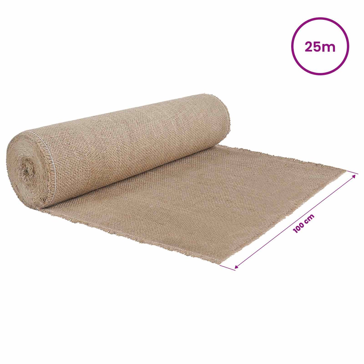 Jute Rulle Naturfarvet 100 x 2500 cm