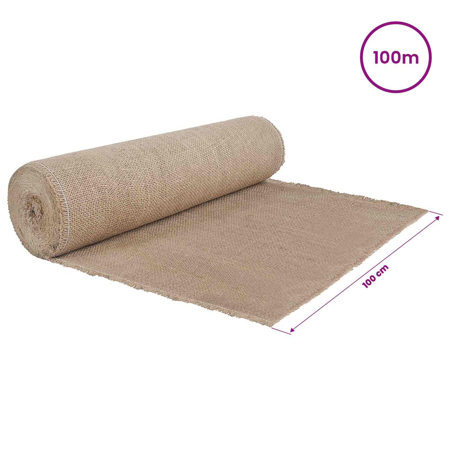 Jute Rulle Naturfarvet 100 x 10000 cm