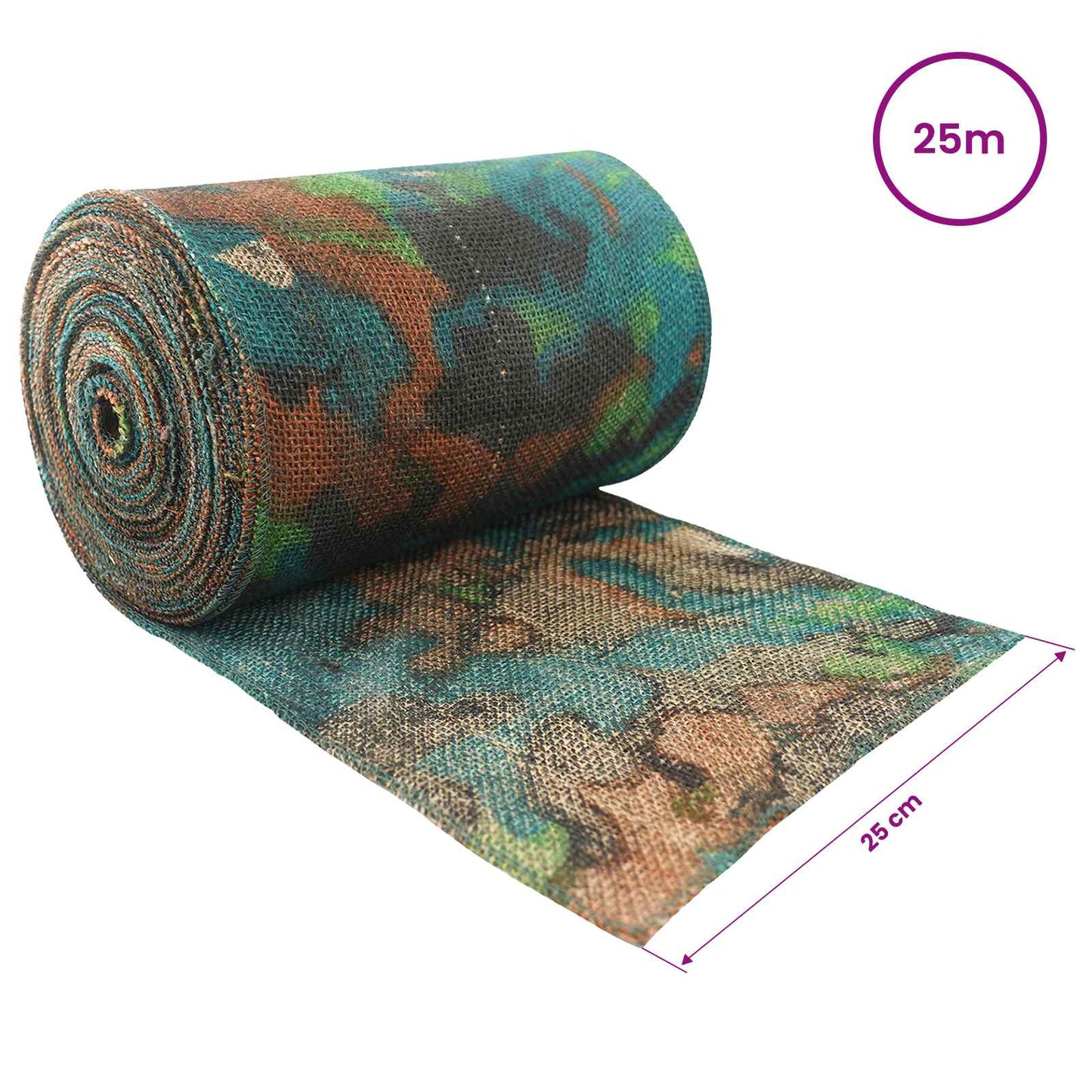 Jute Rulle 25 x 2500 cm Camouflage