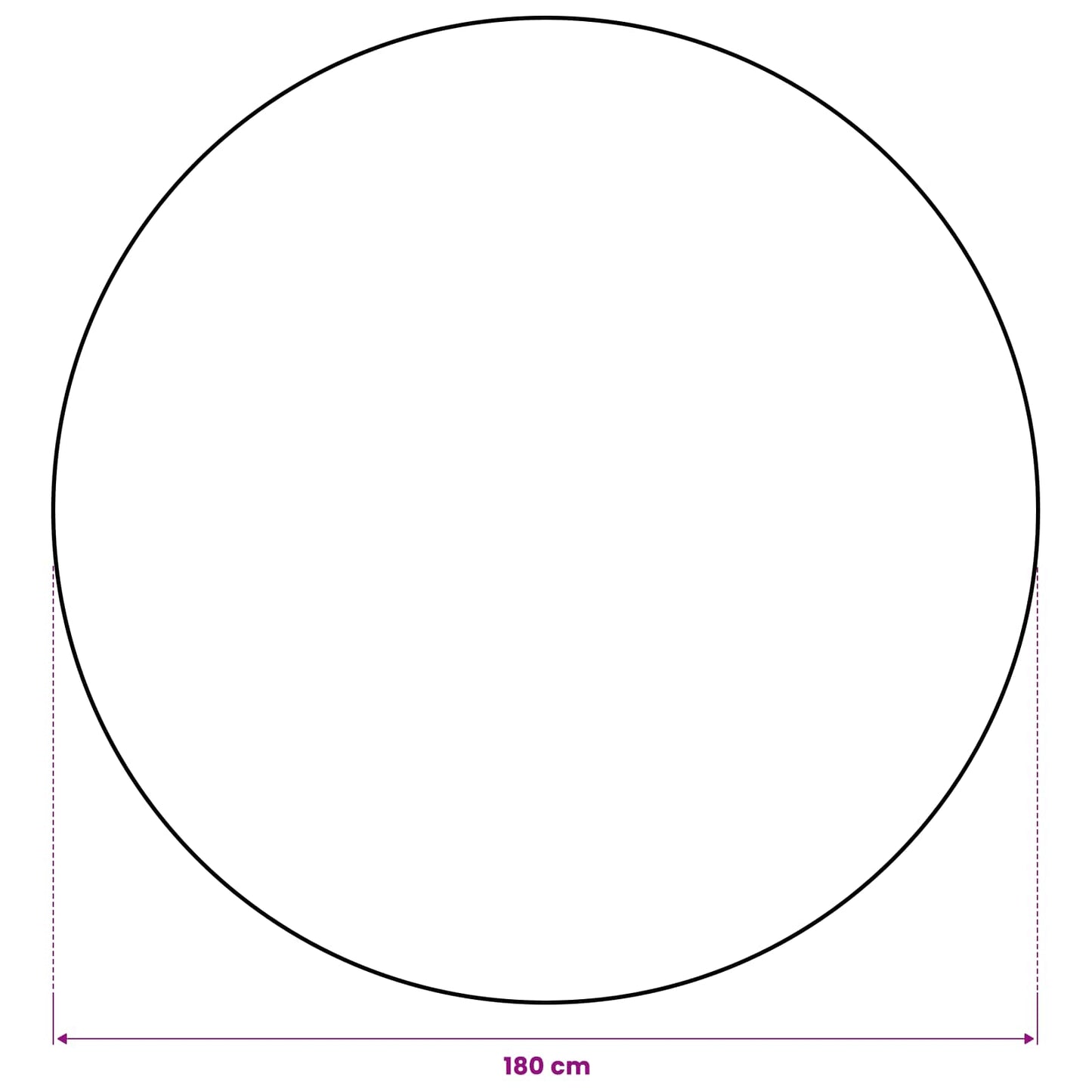 Jute Dækmotiv Naturfarvet Ø 180 cm 100% Tossa Jute