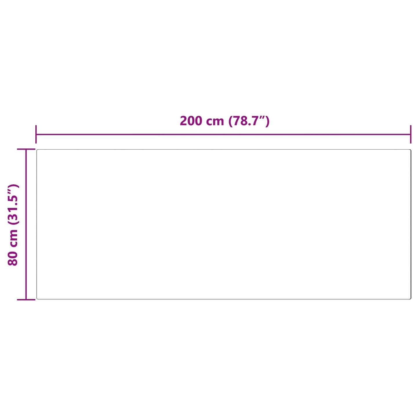 Skridsikker tæppe af kunstig kaninpels OLITE Hvid 80 x 200 cm