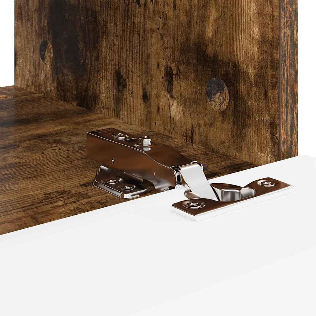 TV vægskab 2 pcs Røget eg 39 x 31 x 29,5 cm Konstrueret træ