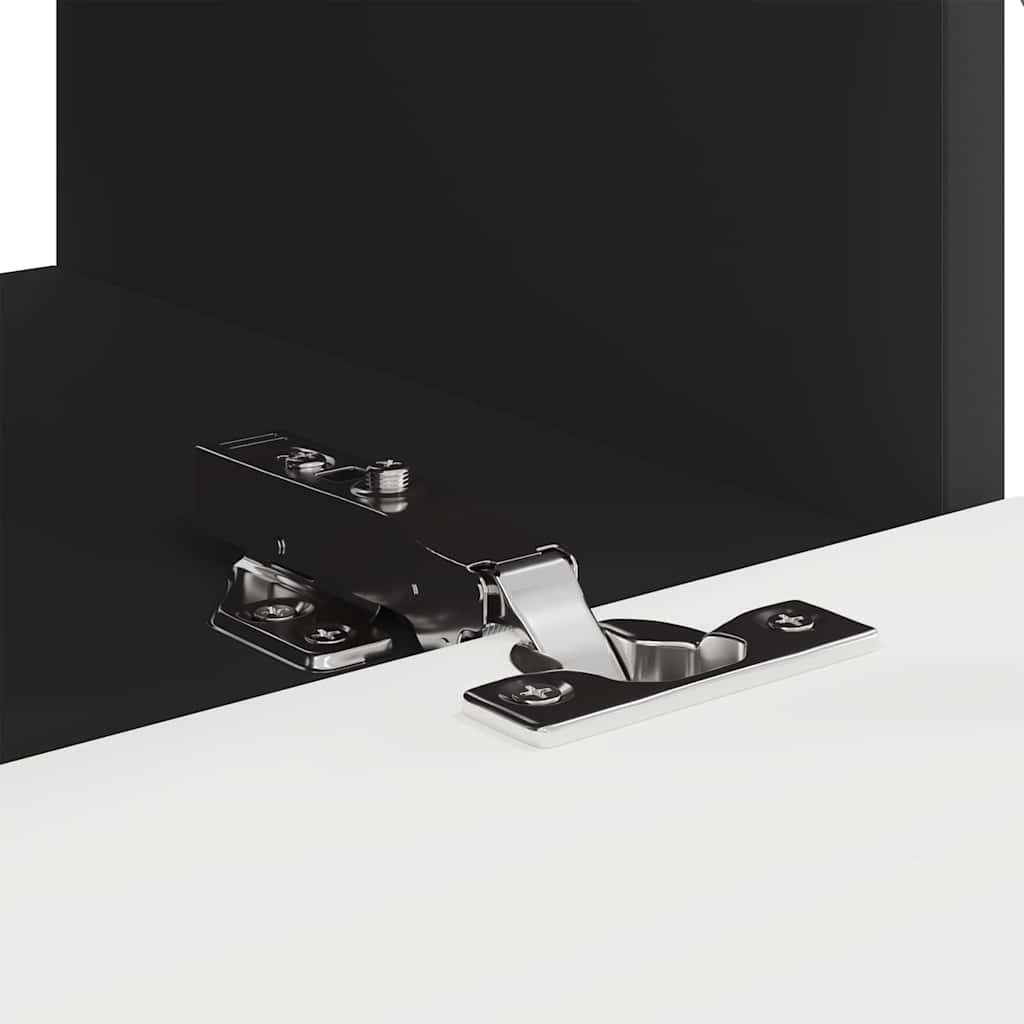 TV vægskab 2 pcs Sort 60 x 31 x 29,5 cm Konstrueret træ