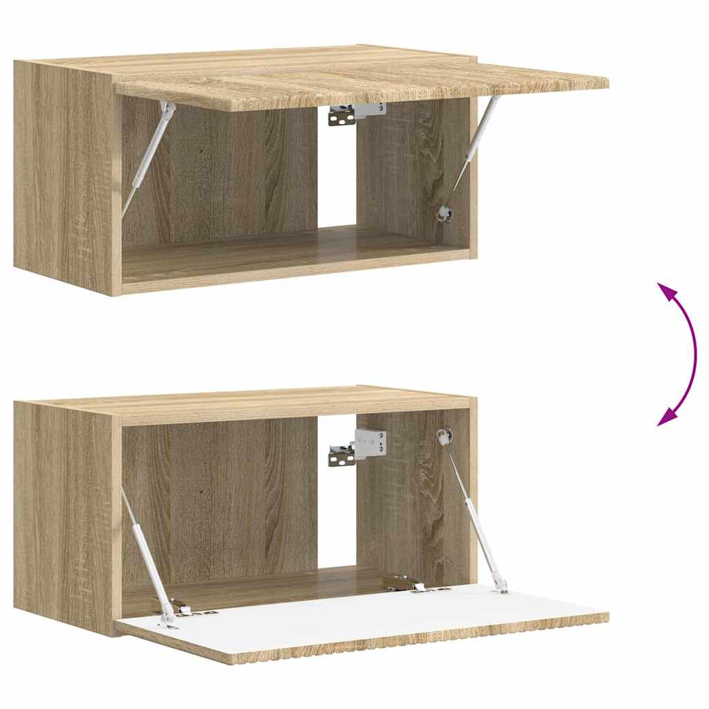 TV vægskab Vægmonteret Sonoma 60 x 31 x 29,5 cm Konstrueret træ