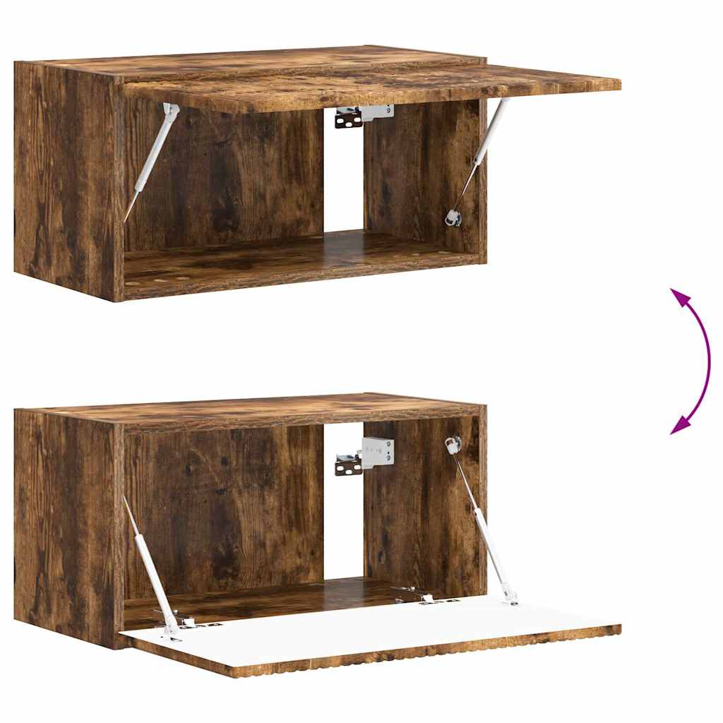 TV vægskab Røget eg 60 x 31 x 29,5 cm Konstrueret træ