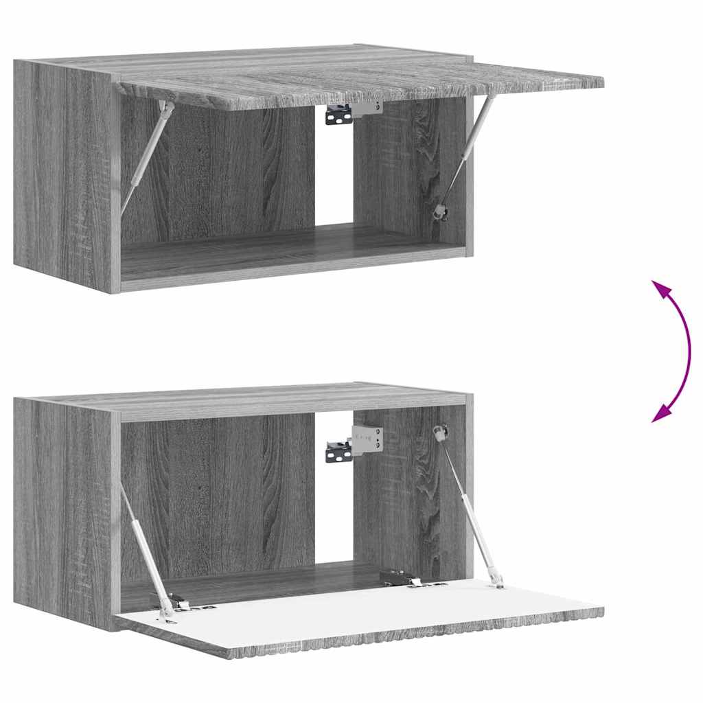 TV vægskab Grå Sonoma 60 x 31 x 29,5 cm Konstrueret træ