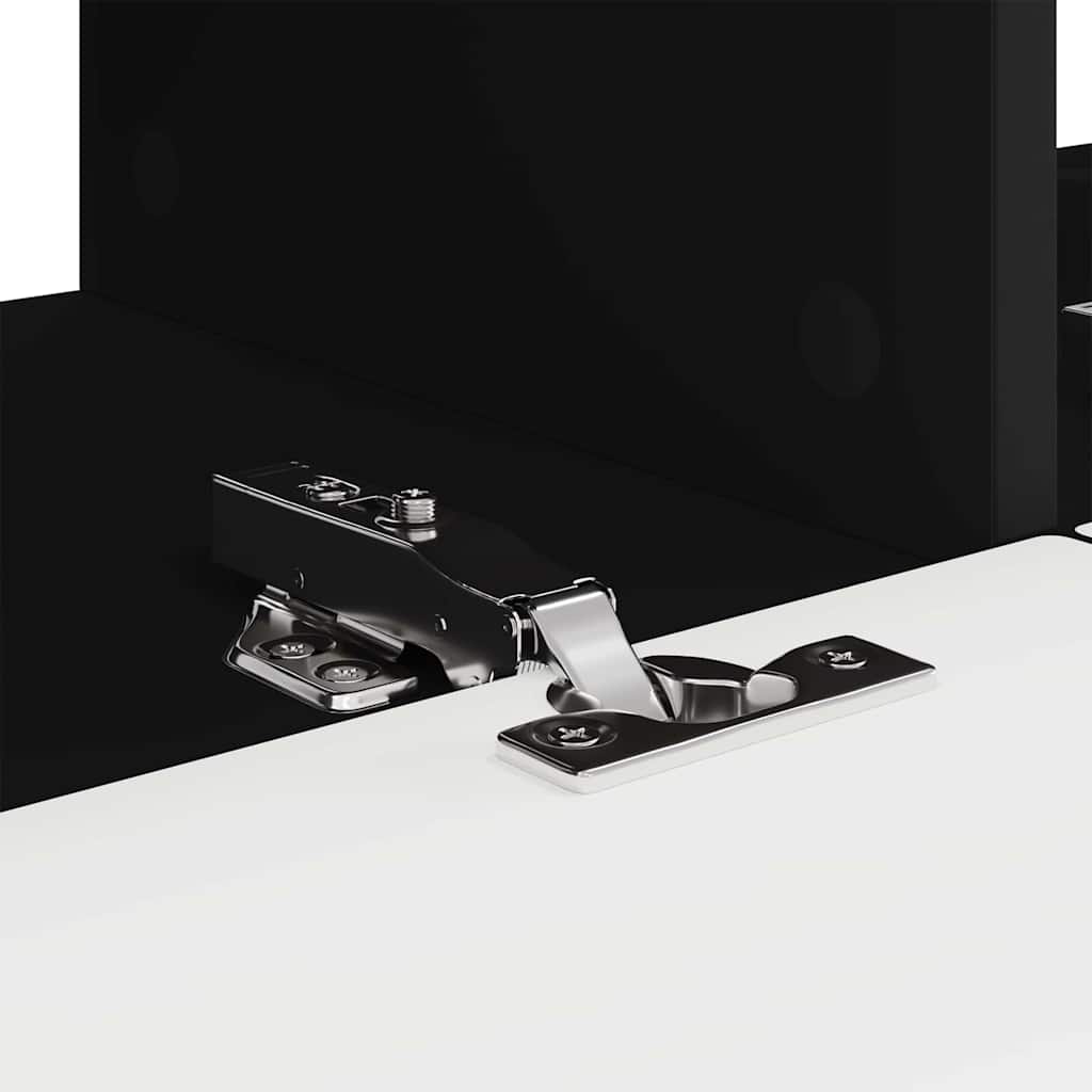 TV vægskab 2 pcs Sort 78,5 x 31 x 29,5 cm Konstrueret træ