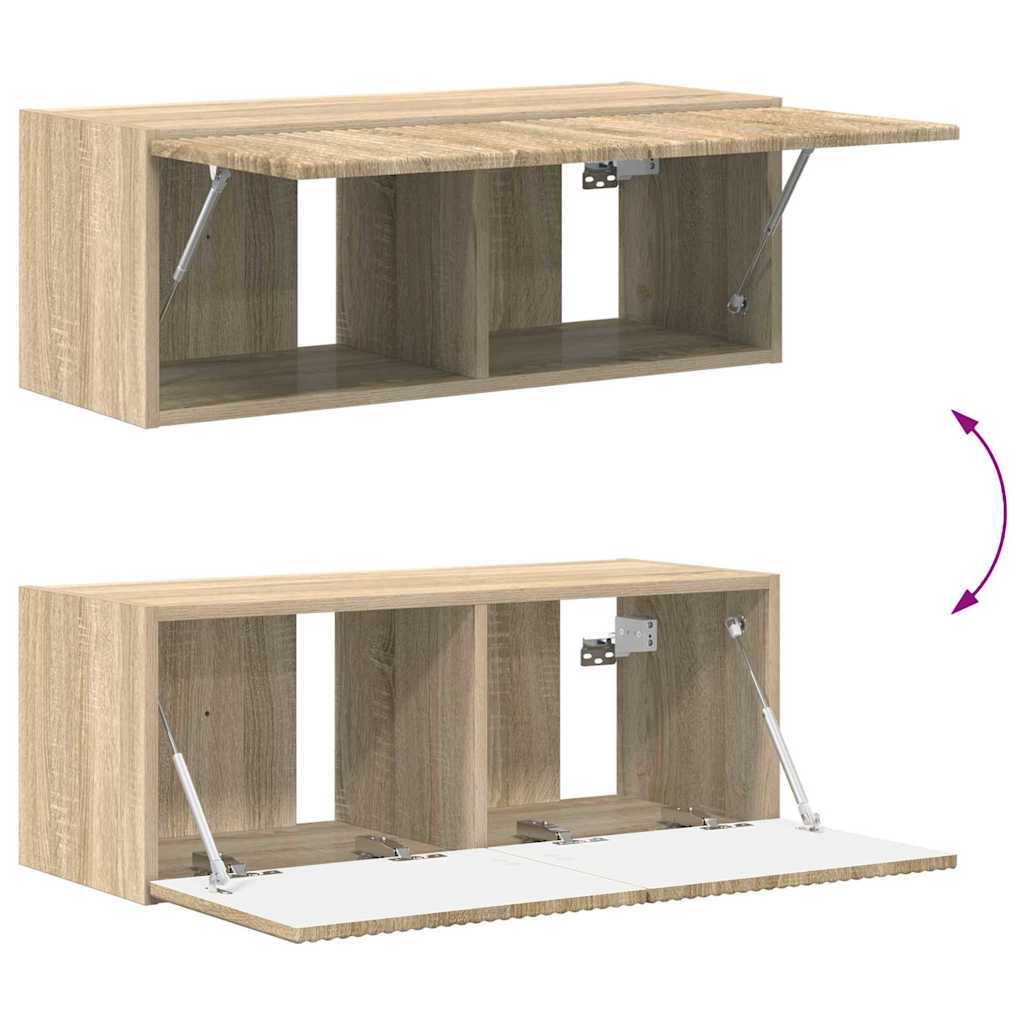 TV vægskab Sonoma 78,5 x 31 x 29,5 cm Konstrueret træ