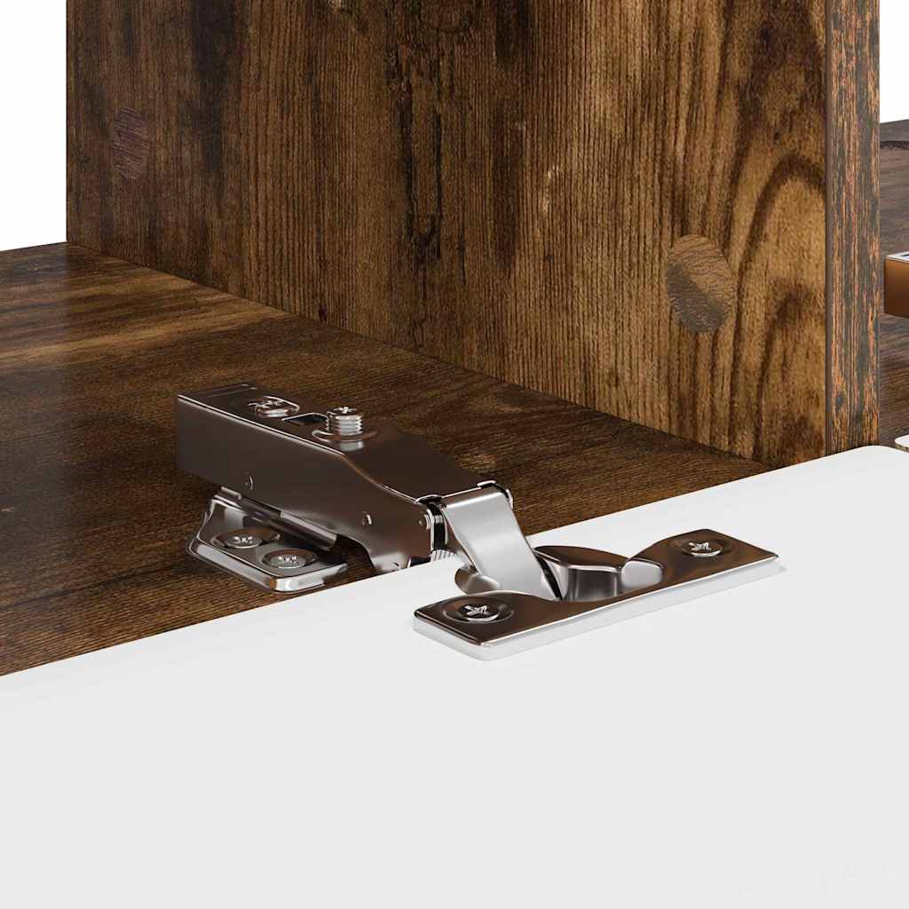 TV vægskab 2 pcs Røget eg 78,5 x 31 x 29,5 cm Konstrueret træ