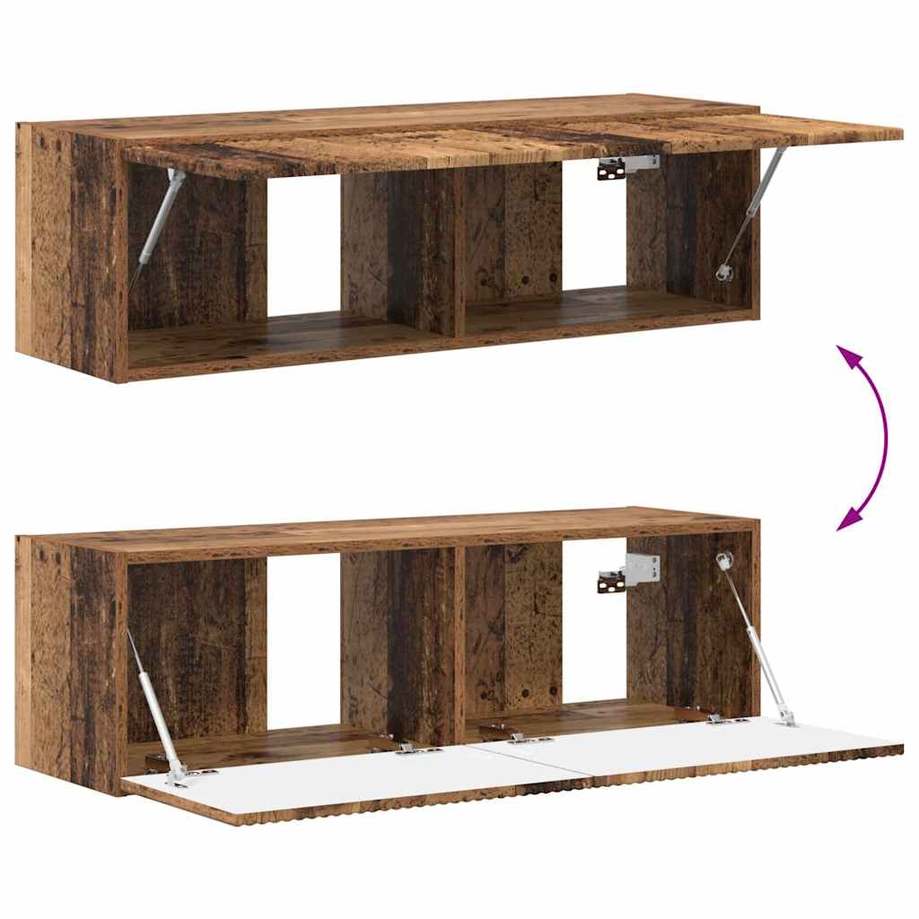 TV vægskab Gammelt træ 98 x 31 x 29,5 cm Konstrueret træ