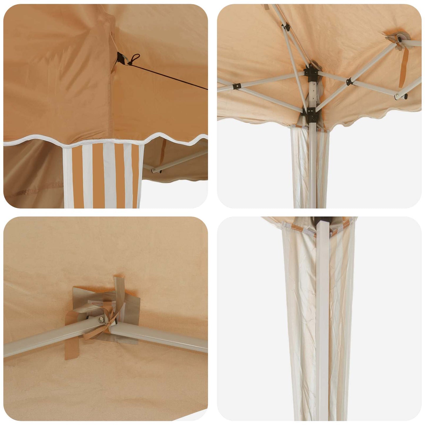 Pop-up Festtelt 195 x 195 x 245 cm Beige Oxford stof