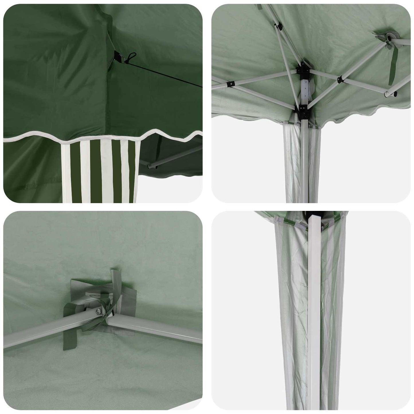Pop-up Festtelt 195 x 195 x 245 cm Grøn Oxford stof