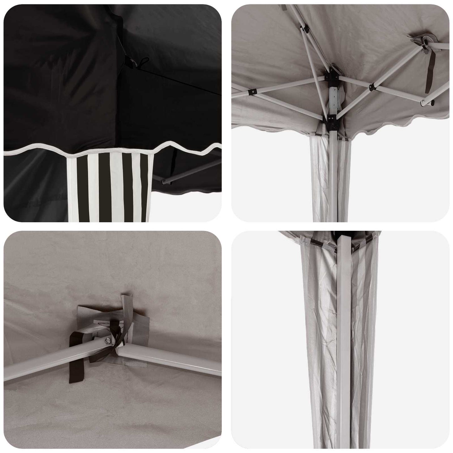 Pop-up Festtelt 288 x 288 x 245 cm Sort Oxford stof