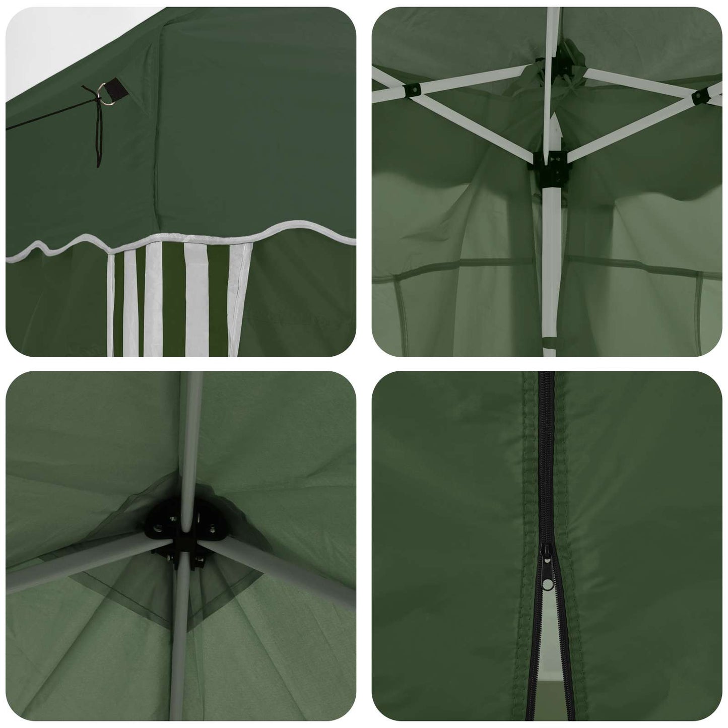 Pop-up Festtelt 575 x 288 x 245 cm Grøn