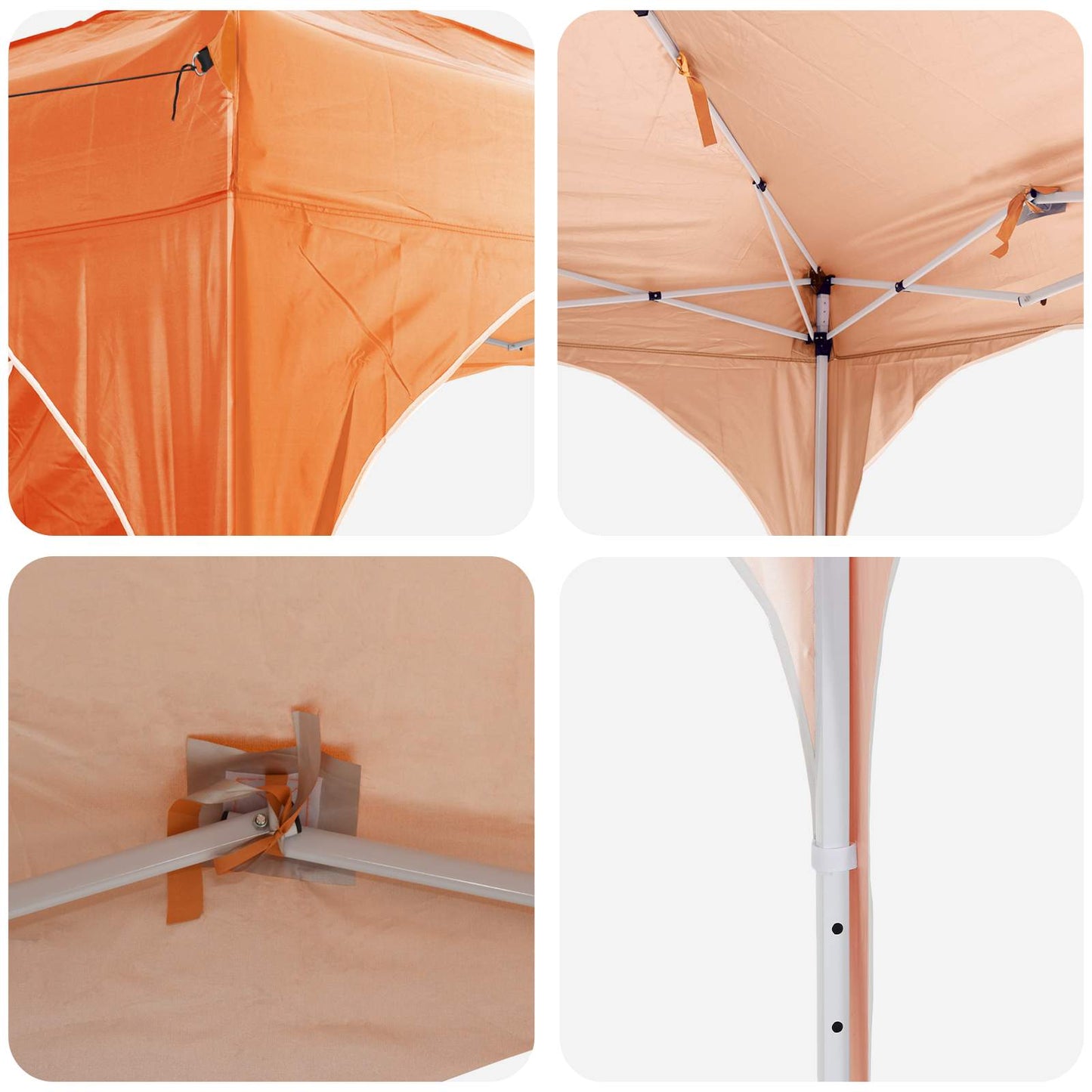 Pop-up Festtelt 192 x 192 x 245 cm Orange