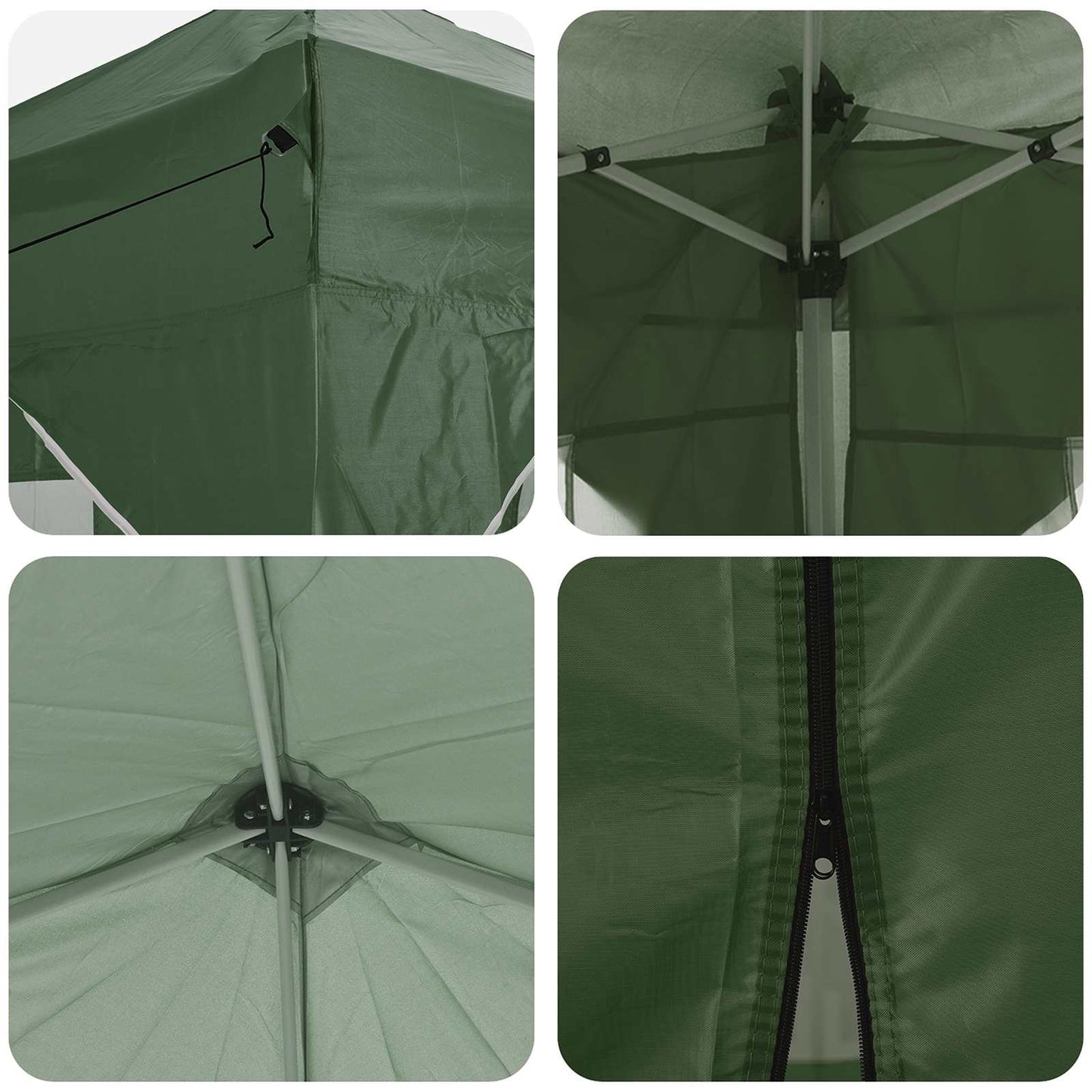 Pop-up Festtelt 575 x 288 x 245 cm Grøn Oxford stof