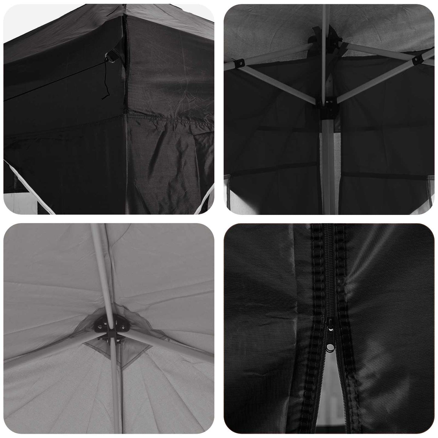 Pop-up Festtelt 575 x 288 x 245 cm Sort Oxford stof