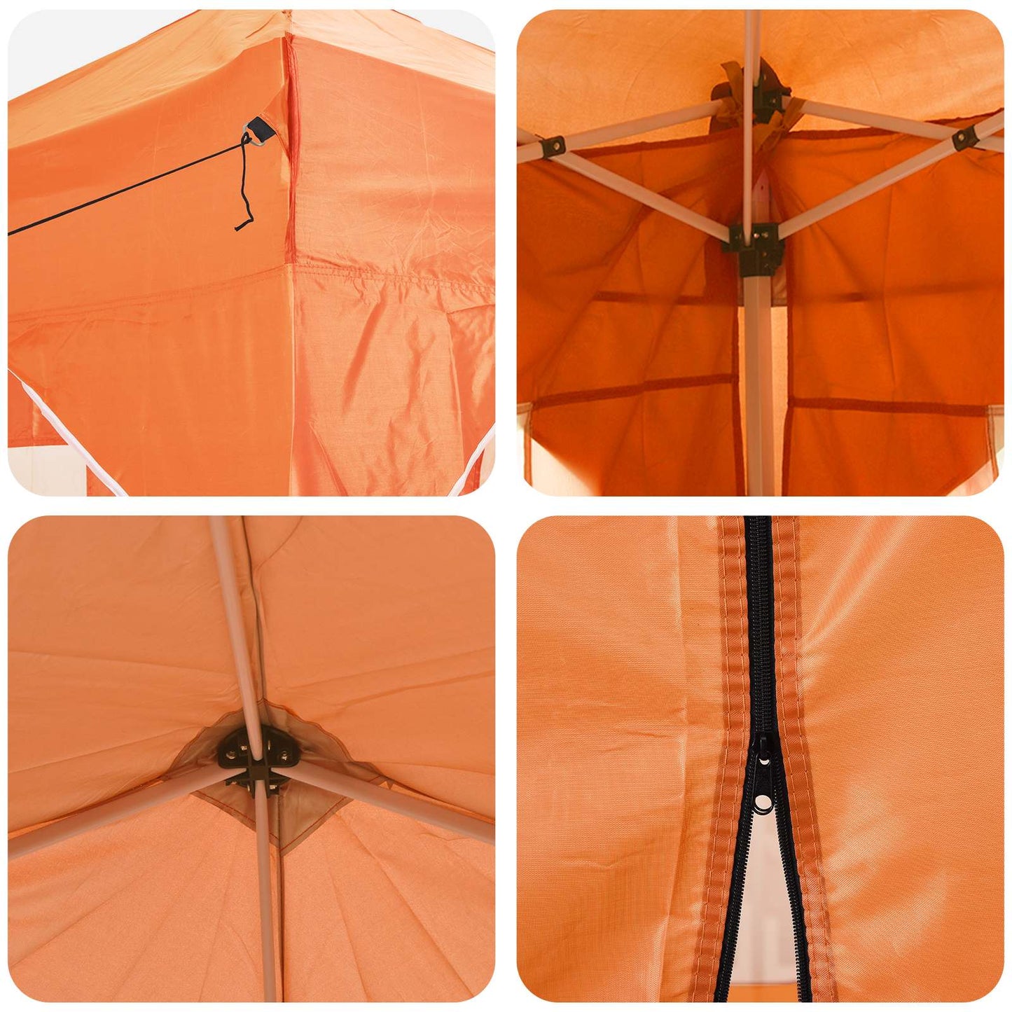Pop-up Festtelt 575 x 288 x 245 cm Orange Oxford stof