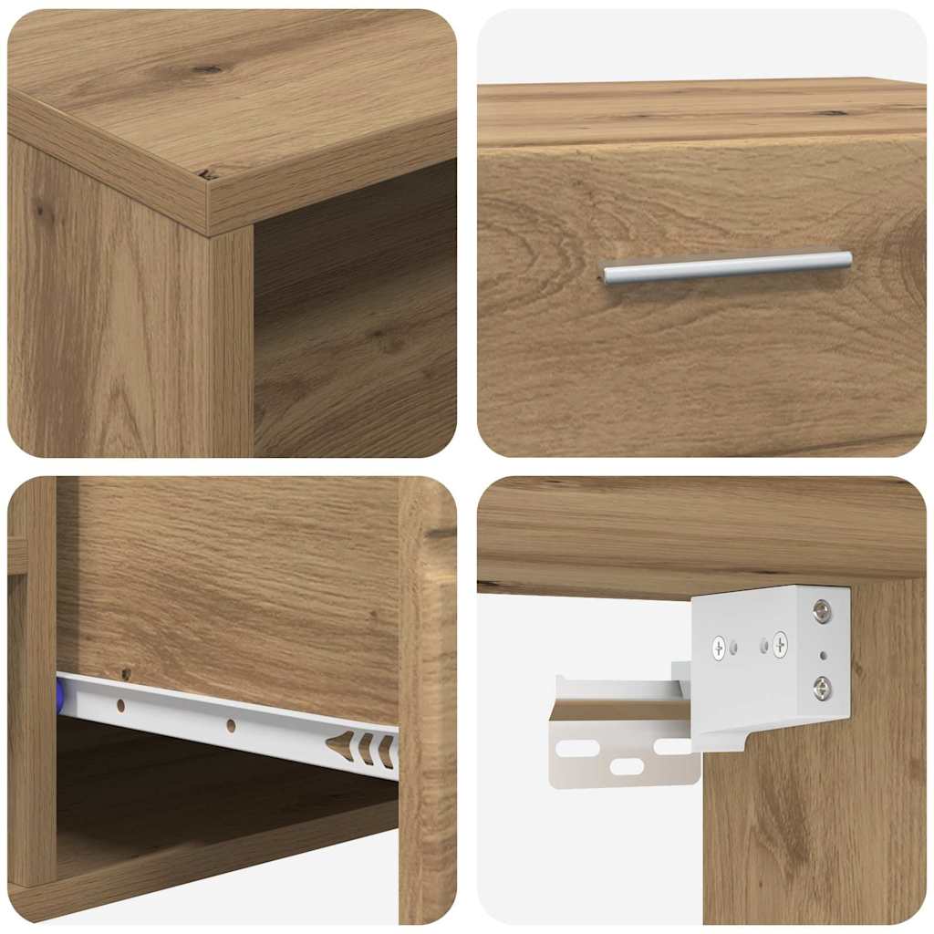 TV-møbelsæt FLORIN 3 pcs Artisan Egetræ Konstrueret træ