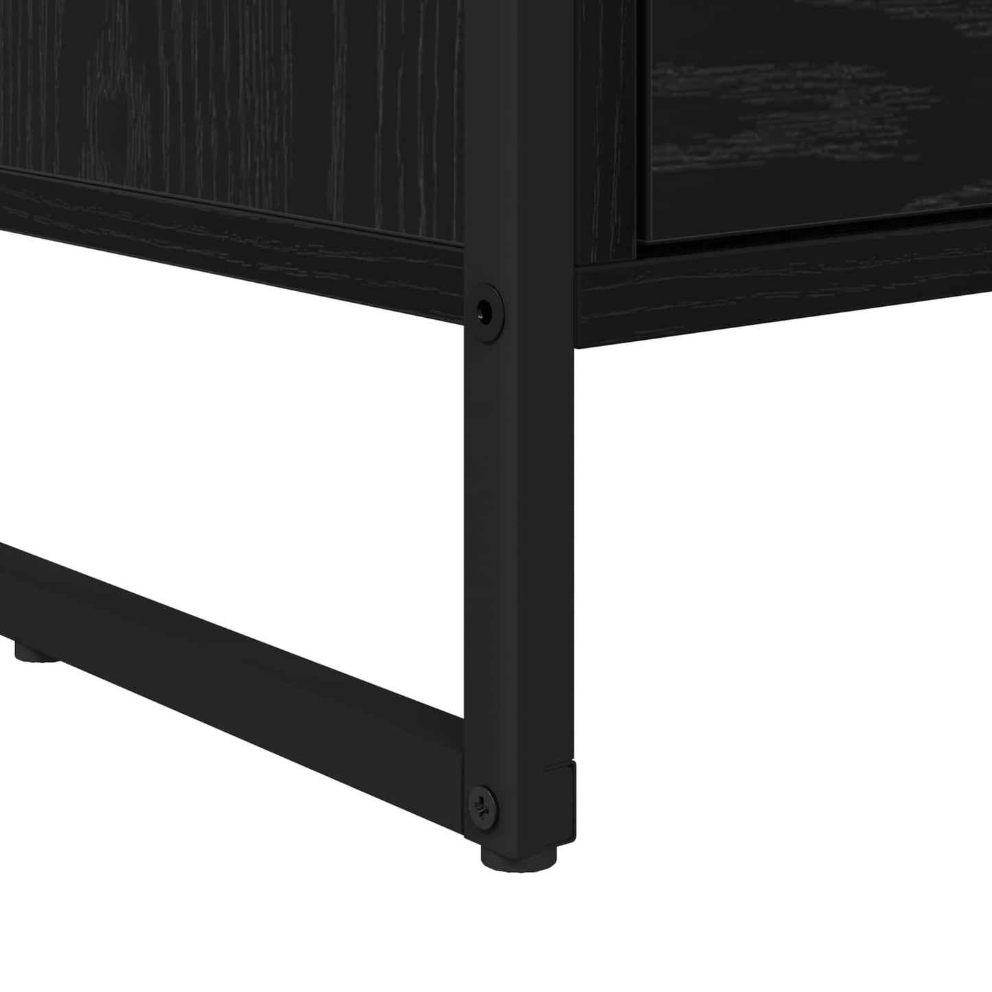 Sengebord 2 pcs Sort eg 39,5 x 30 x 50 cm Konstrueret træ