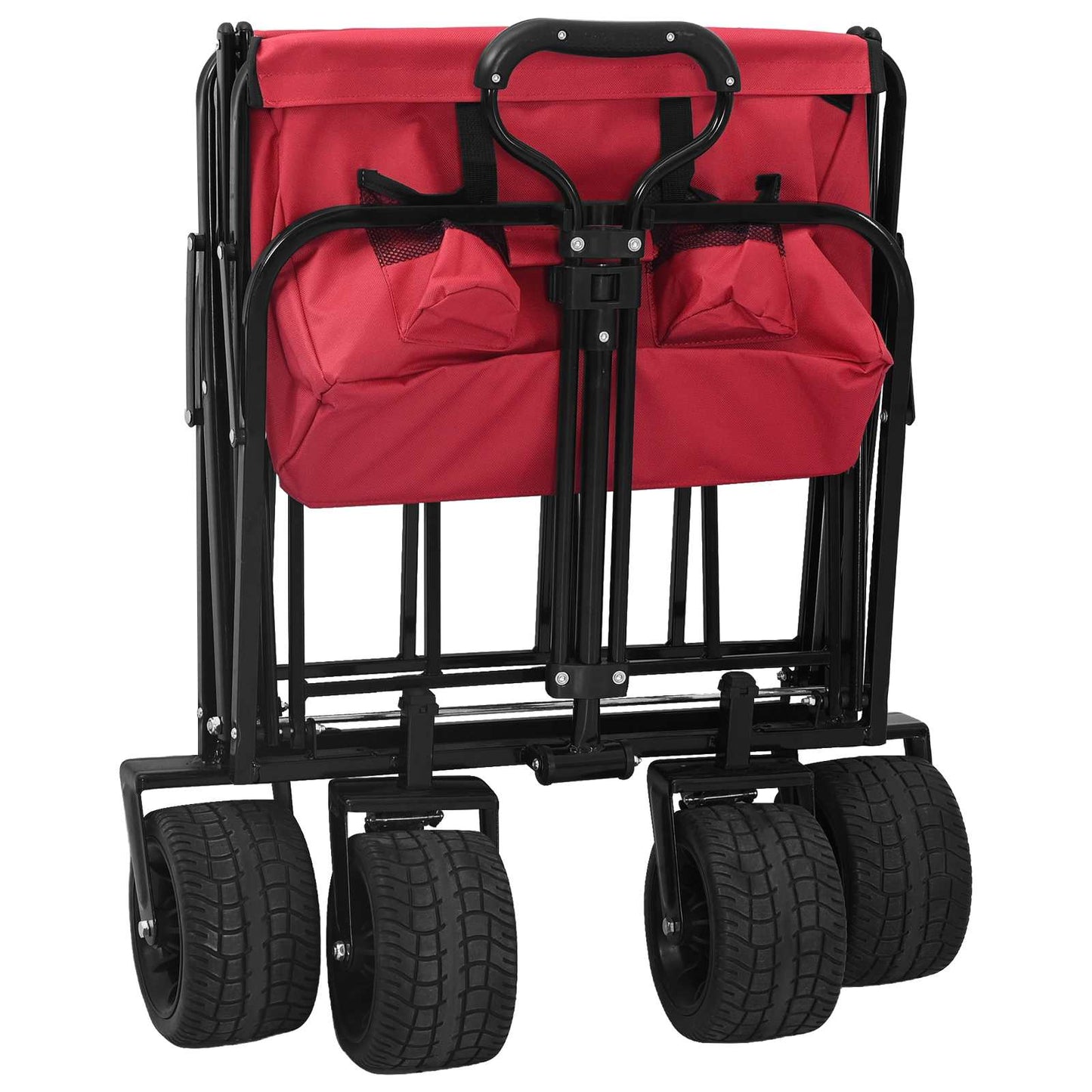 Foldbar indkøbsvogn med bremser Rød 89 x 63 x 96 cm