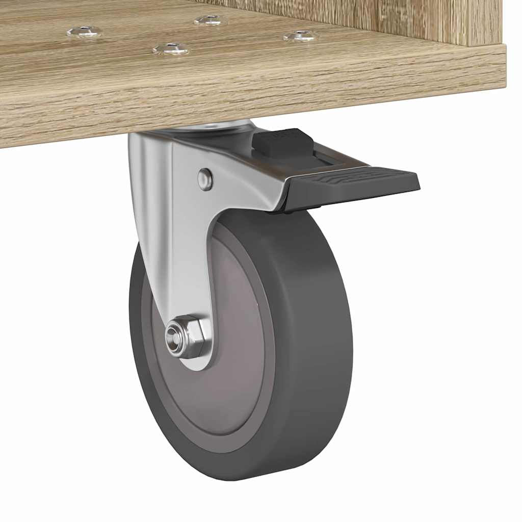 Sengebord 2 pcs Sonoma eg 40,5 x 40 x 48 cm Konstrueret træ