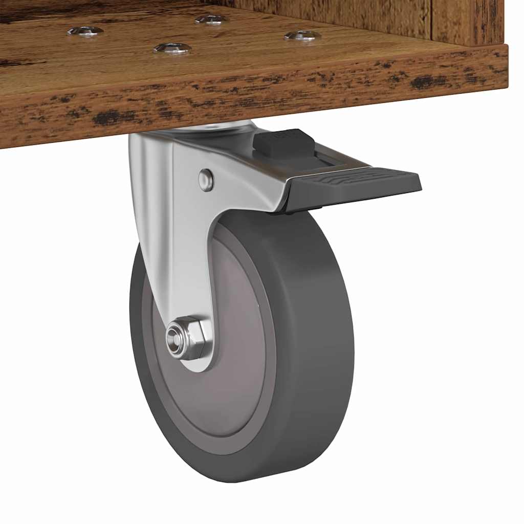 Sengebord 2 pcs Gammelt træ 40,5 x 40 x 48 cm Konstrueret træ