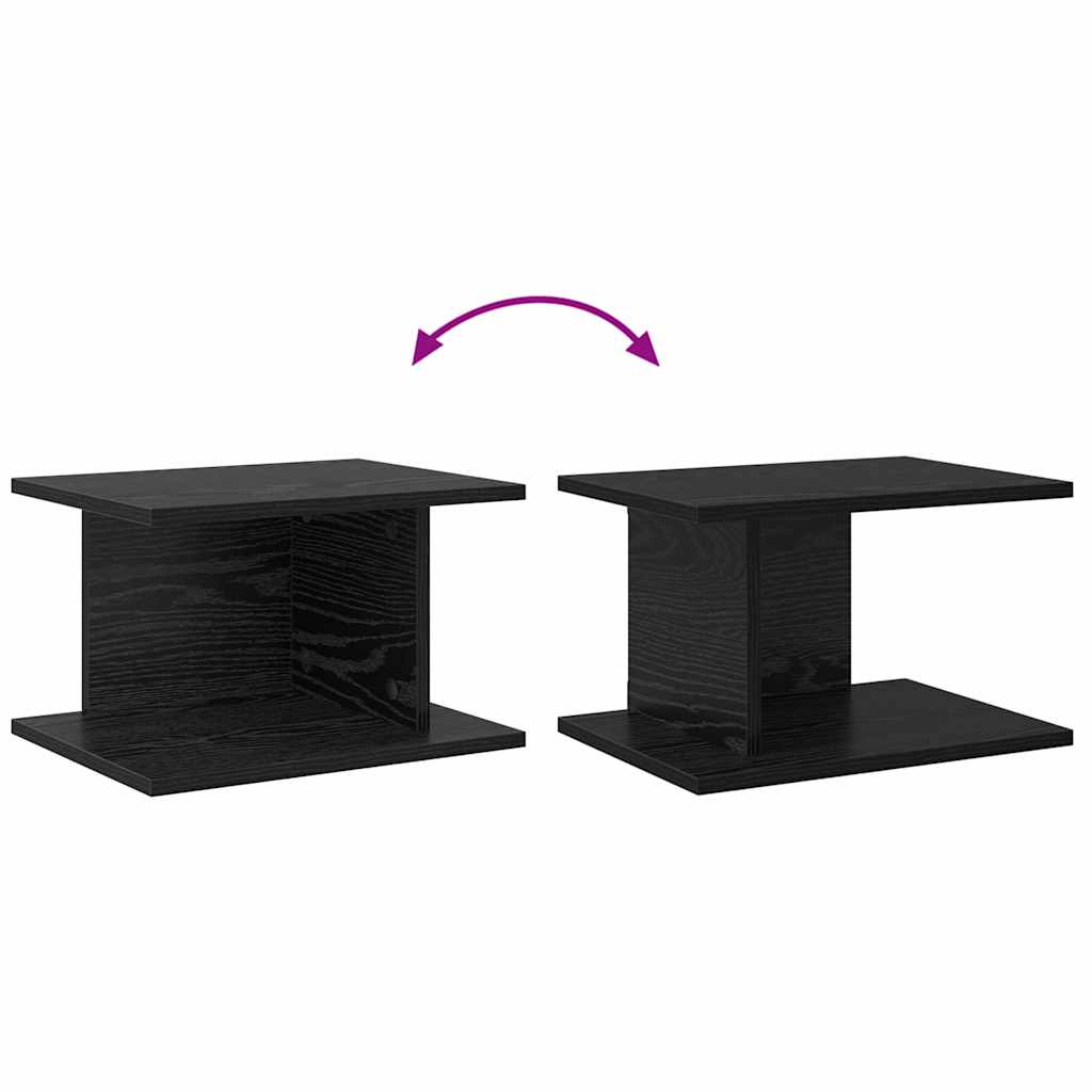 Sengebord 2 pcs Sort eg 40 x 30 x 25 cm Konstrueret træ