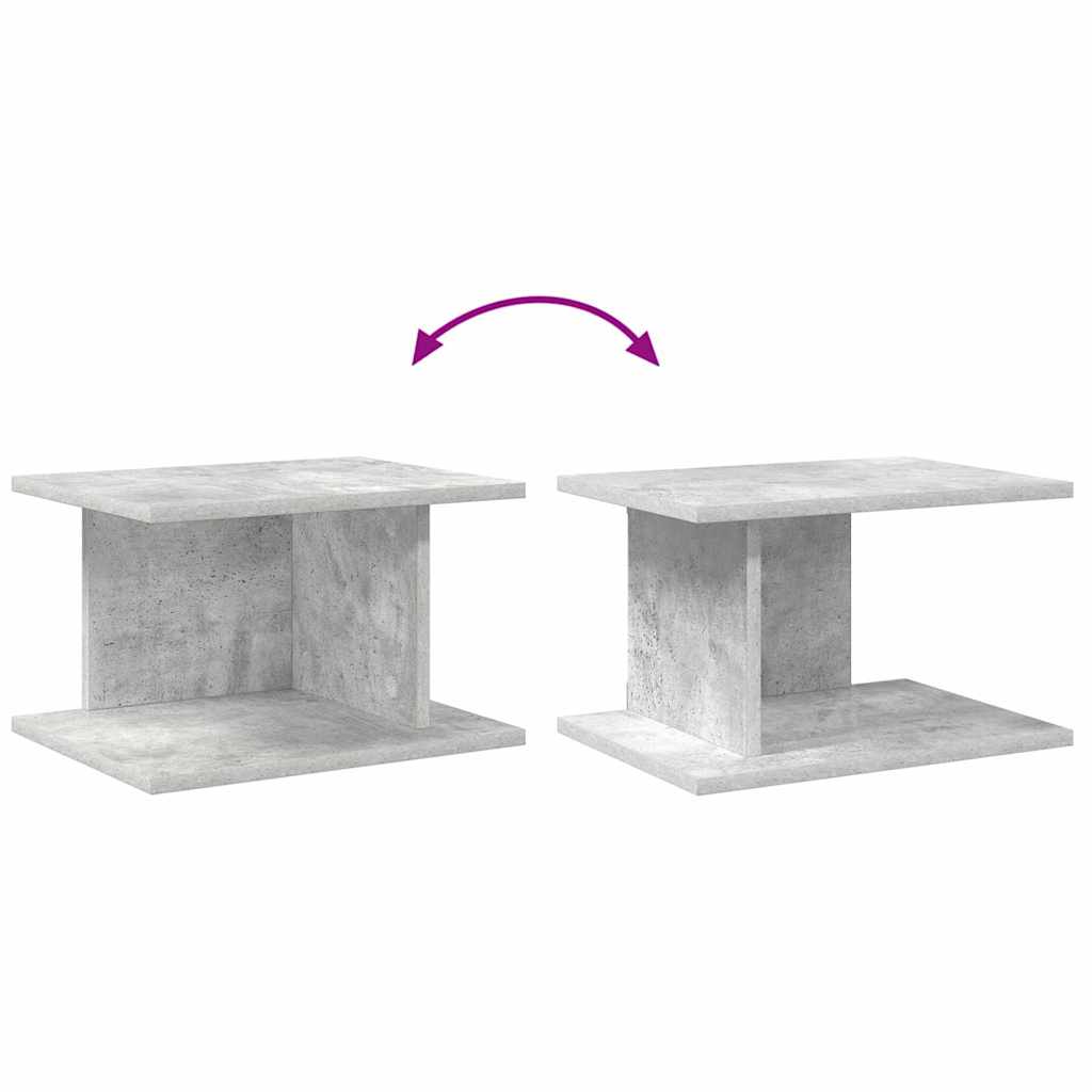 Sengebord 2 pcs Beton Grå 40 x 30 x 25 cm Konstrueret træ