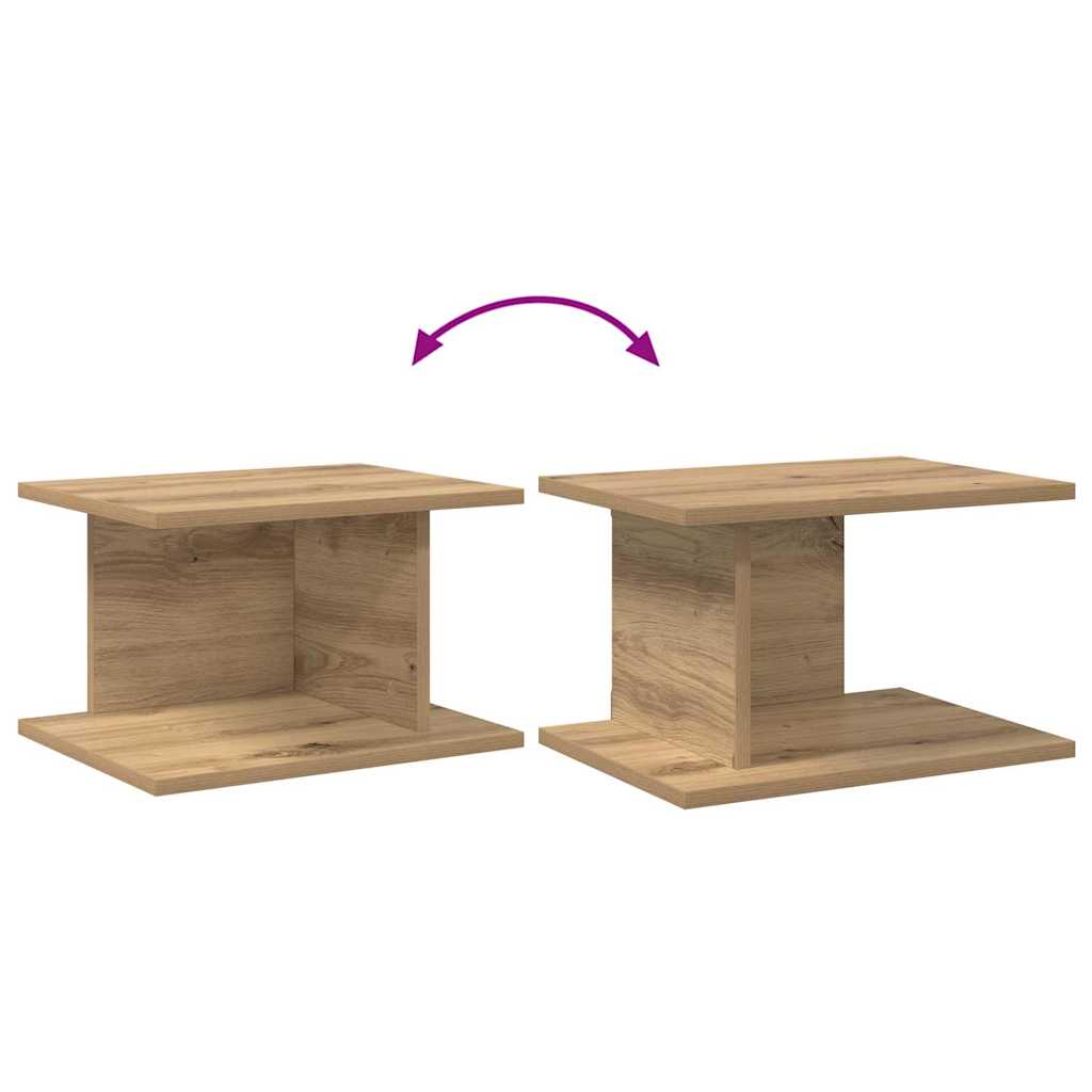 Sengebord 2 pcs Artisan Egetræ 40 x 30 x 25 cm Konstrueret træ